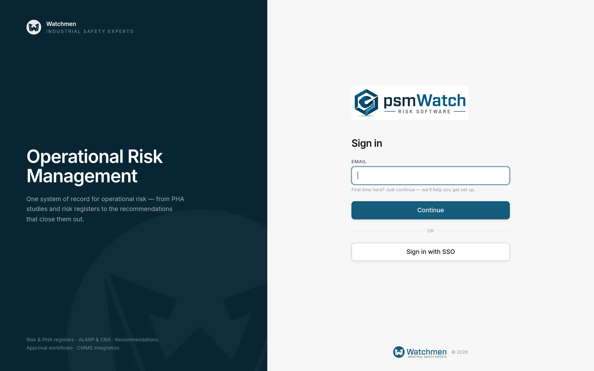 psmWatch sign in page